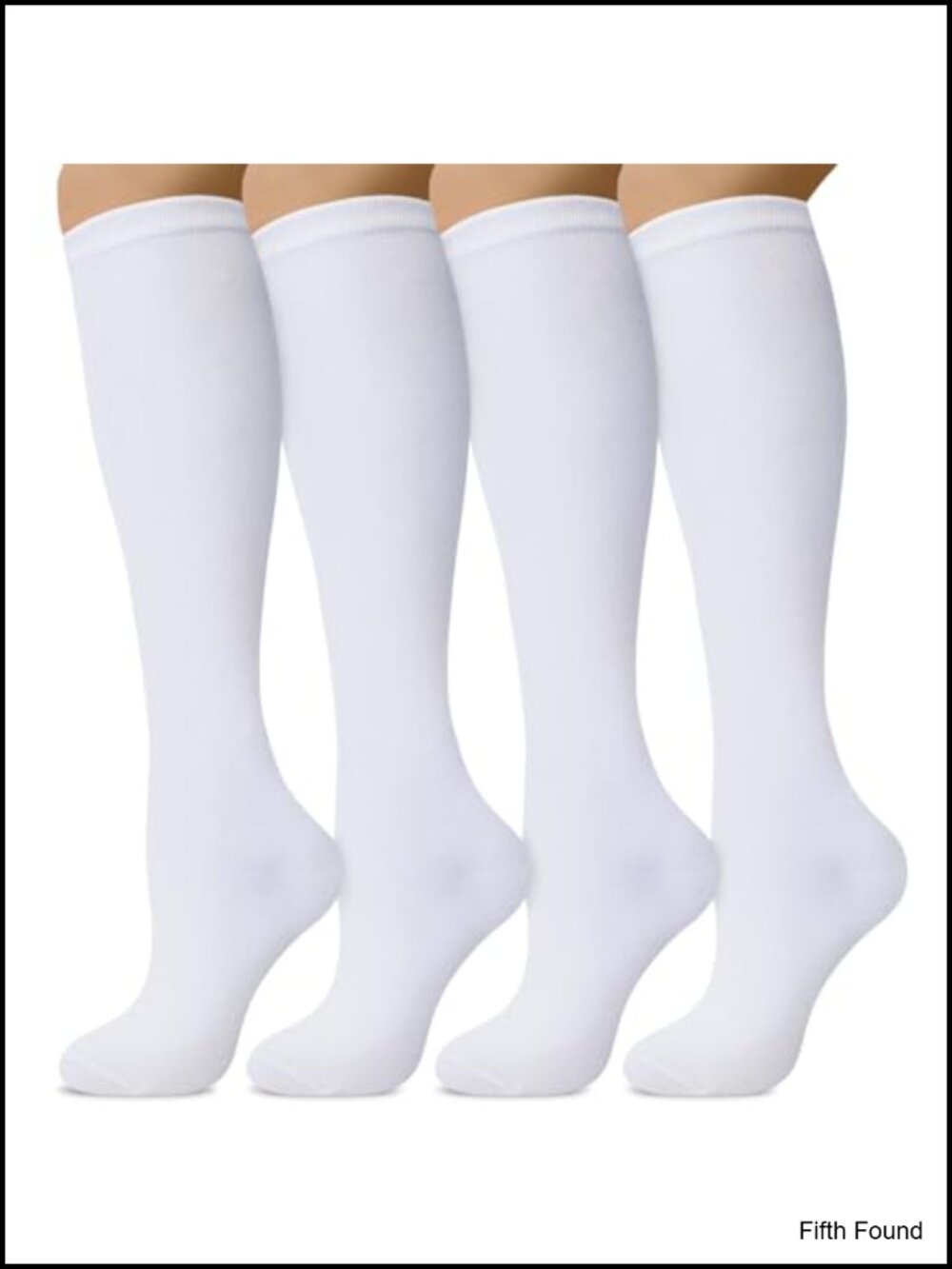 Cotton Knee High Socks for Women 4 Pairs Long Tube Athletic Socks
